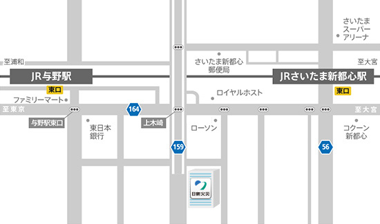 日新火災 さいたま本社 地図