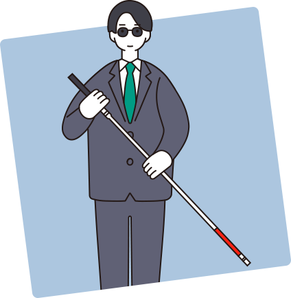 白状を持ったスーツの男性のイラスト。