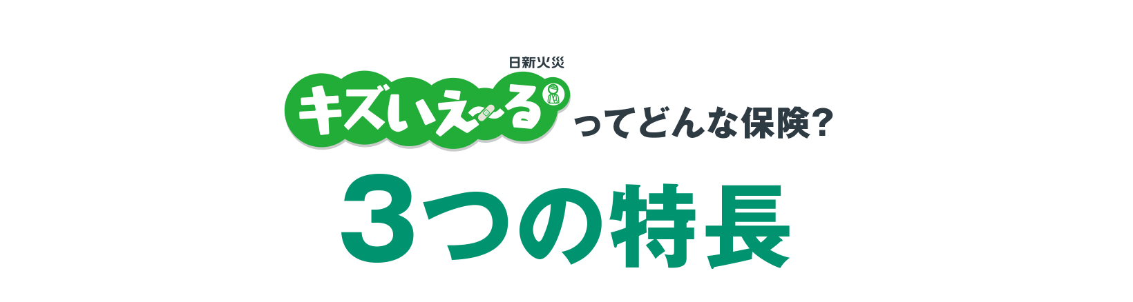 キズいえ〜るってどんな保険？　3つの特長