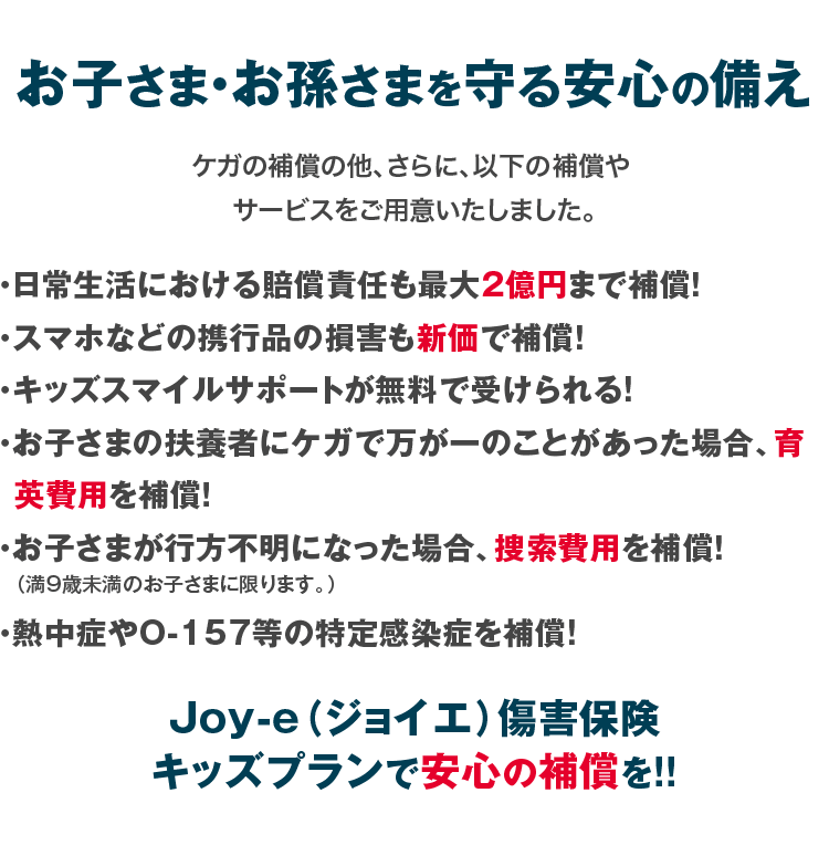 お子さま・お孫さまを守る安心の備え