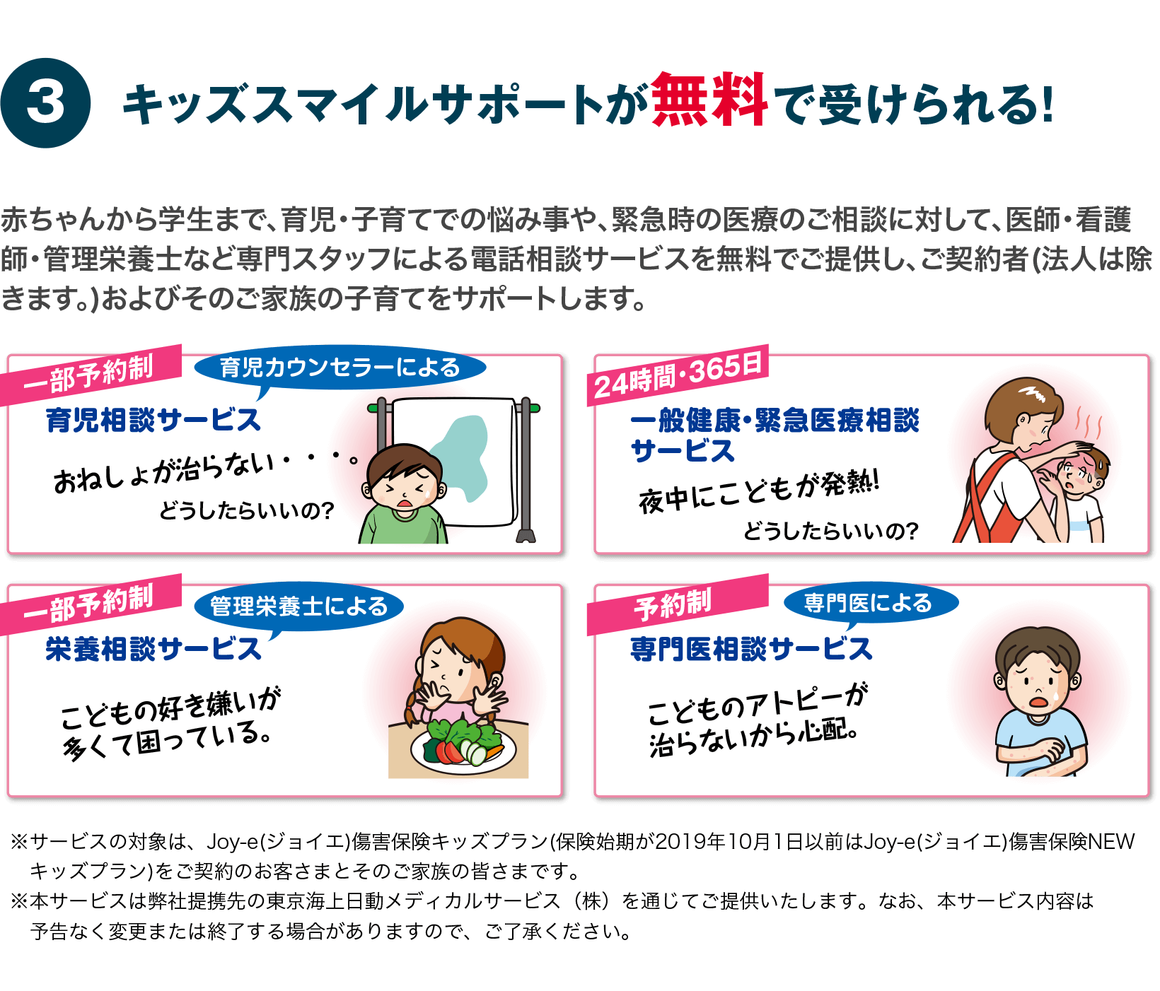 キッズスマイルサポートが無料で受けられる!